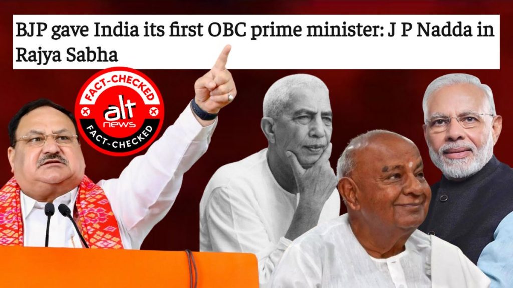 No, Narendra Modi is not India’s first OBC Prime Minister