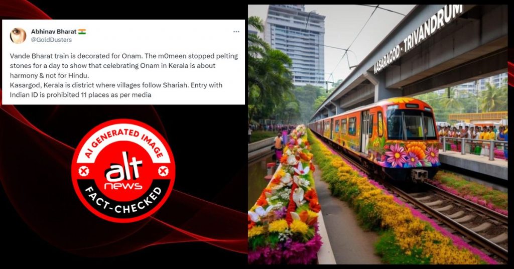 Fact check: Viral image of Kerala Onam special train is AI-generated