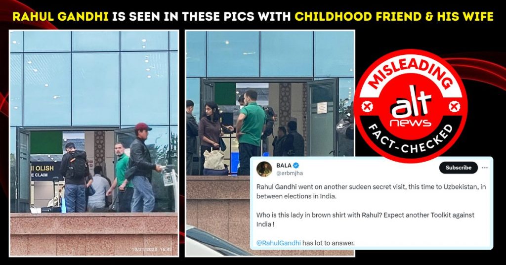 Rahul Gandhi’s pic with Amitabh Dubey & latter’s wife Amulya Gopalakrishnan viral with misleading claims