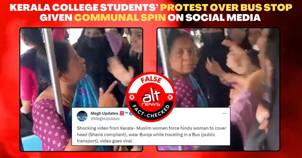 Ruckus in a bus: Kasaragod college students’ protest given communal twist on social media