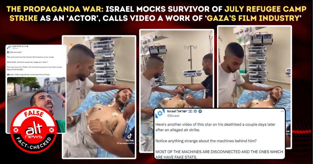 False claim by Israel: Patient in viral video is not an ‘actor’, but a survivor of West Bank refugee camp raid in July