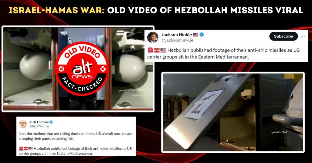 Hezbollah missile footage is from 2019, not linked to ongoing Israel-Hamas war