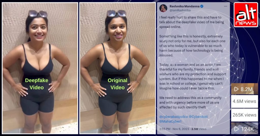 Rashmika Mandanna’s deepfake video takes social media by storm; Union minister, actors express concern