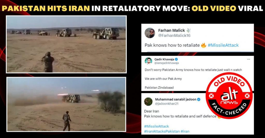 Old video viral as Pakistan retaliating to missile-strikes by Iran