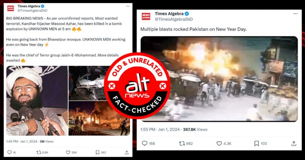 Old photos, videos shared alongside claim of Jaish leader Masood Azhar’s death