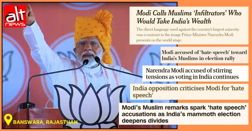Hate speech by Modi: At Banswara, PM villainizes Muslims, yet again