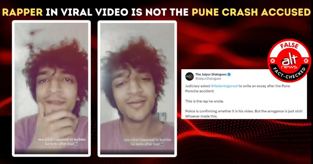 Pune crash: Rapper in viral video is not the minor accused