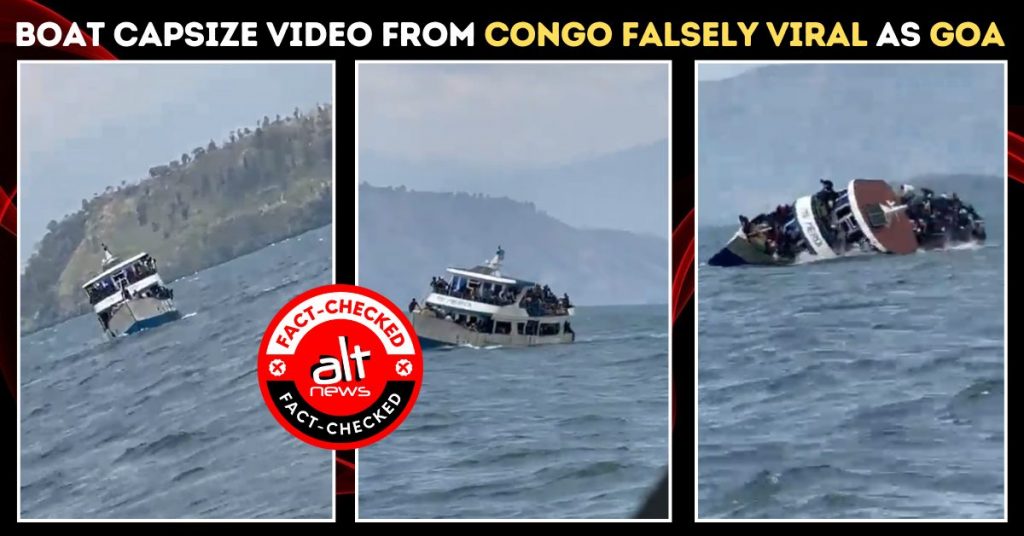Boat capsize video from Congo falsely viral as mishap in Goa