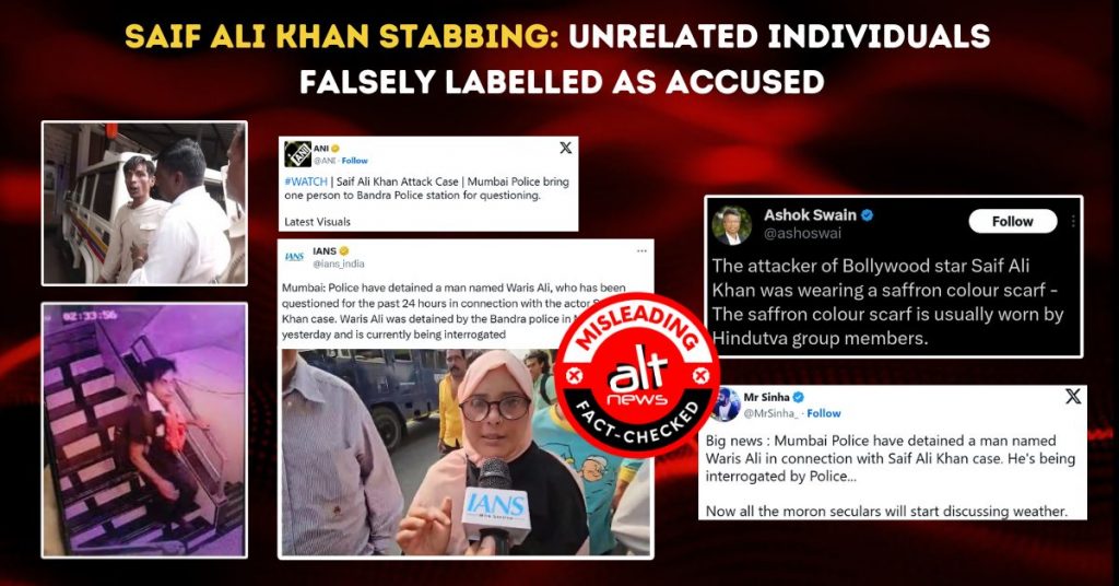 Saif Ali Khan stabbing: Unrelated individuals falsely labelled as accused