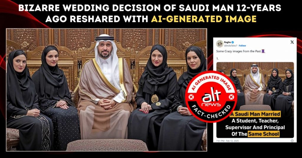 Bizarre wedding decision of Saudi man 12 years ago reshared with AI-generated image