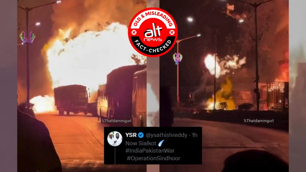 Video of cylinder-laden truck exploding in Dharavi, Mumbai, viral as Indian missile attack in Sialkot