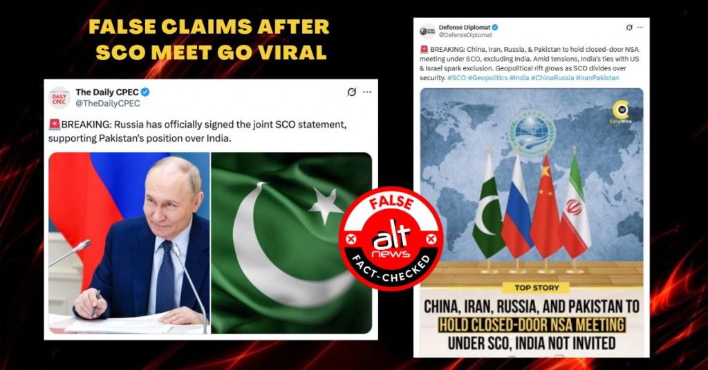 After SCO defence ministers’ meet, false claims of India being left out and Russia signing joint statement go viral