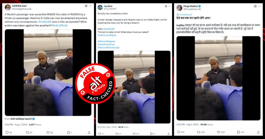 Man slapped on Indigo flight: Misleading to claim incident shows ‘plight of Muslims’ in India