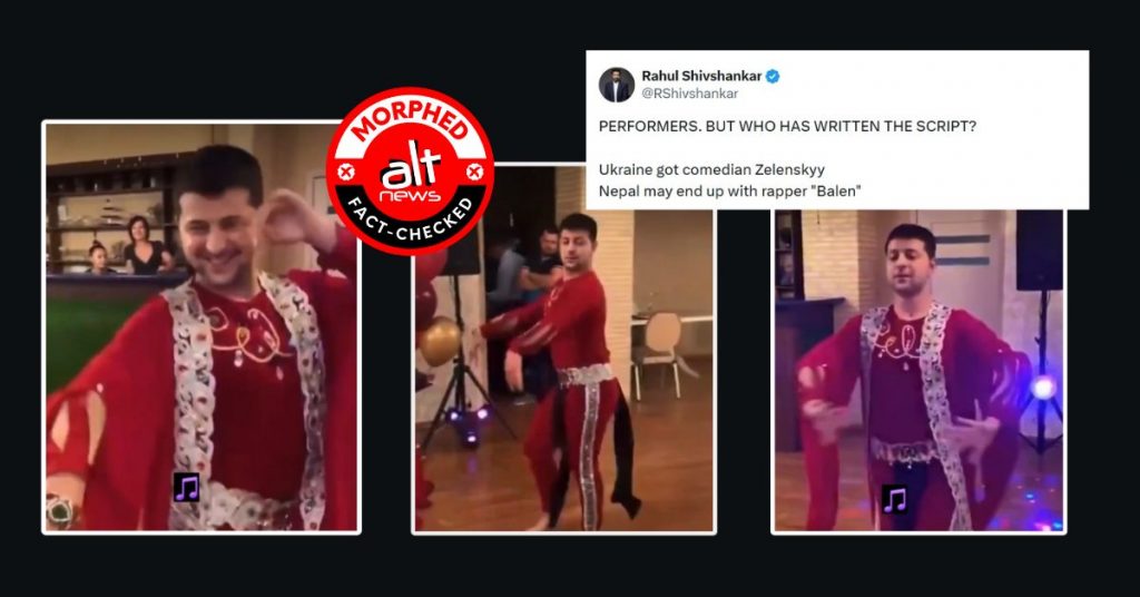 Video of Ukrainian President Volodymyr Zelenskyy dancing in red bodysuit is a deepfake
