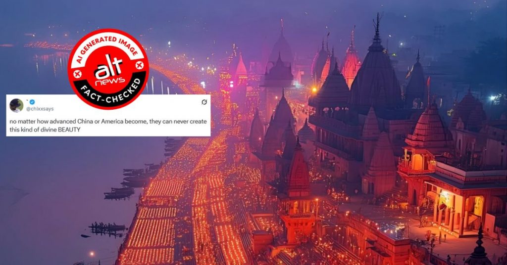 After Ayodhya sets Guinness record on Diwali, AI-generated image of illuminated river bank goes viral