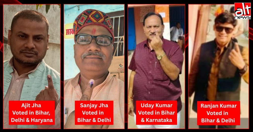Alt News Exposé II: BJP leaders, OpIndia editor among four who voted in Bihar and in other states