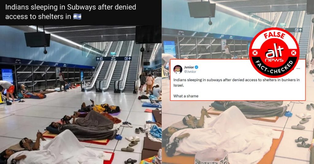 West Asia conflict: Old Tel Aviv subway image misrepresented as Indians denied shelter in Israel