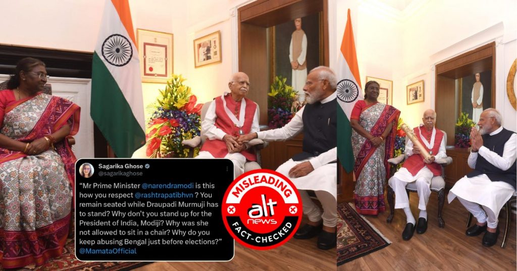 Photo shown by Trinamool to claim Modi disrespected President Murmu is misleading
