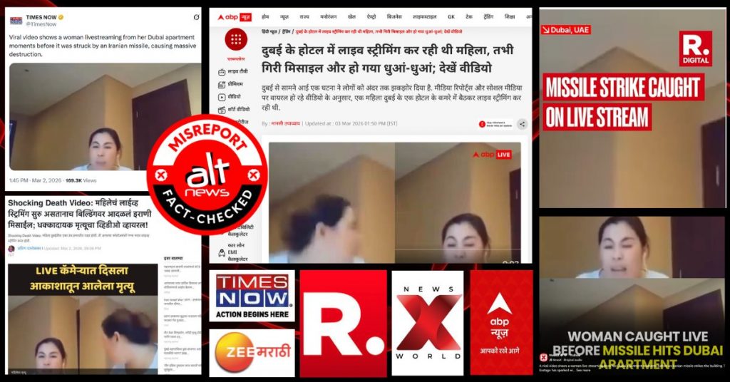 Times Now, ABP, Zee, Republic misreport 2020 Beirut video as Iranian missile strike in Dubai