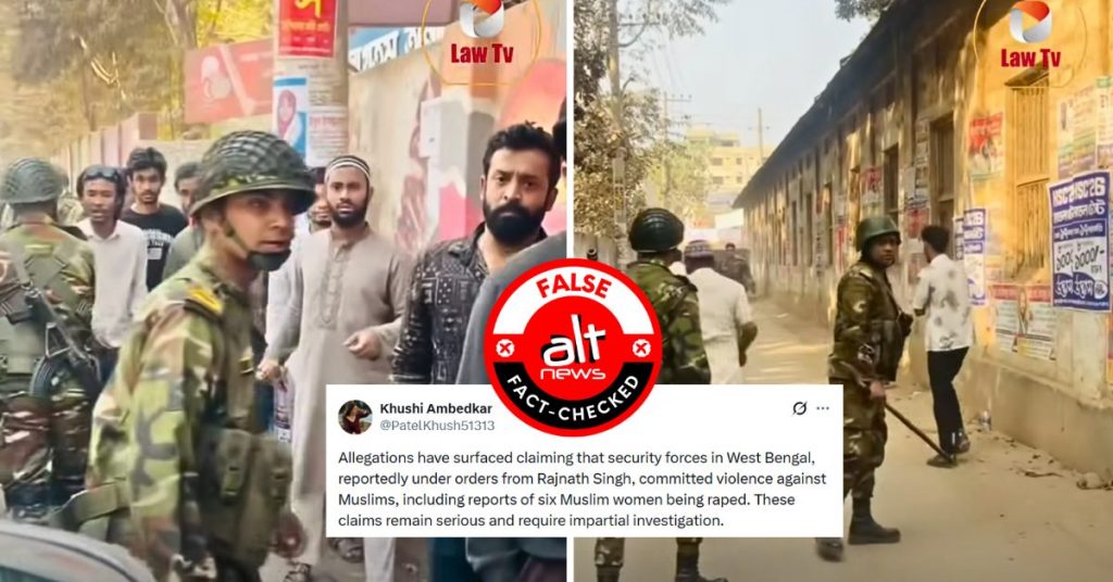 Video from Bangladesh viral as CAPF forces thrashing Muslim voters in Bengal