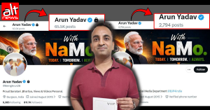 Arun Yadav deletes over 60,000 tweets after IT cell appointment; Old posts reveal history of abuse & communal hate