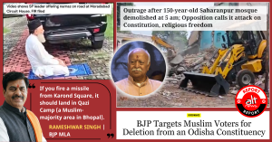 Reality check for Mohan Bhagwat: Muslims threatened by BJP MLA; voters targeted for deletion; FIR over namaz, mosque razed in UP