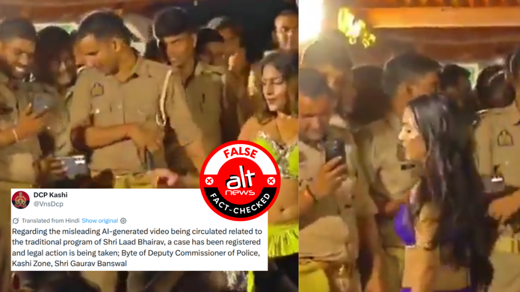 Varanasi Police falsely claims viral video of cops recording dancers is AI-generated